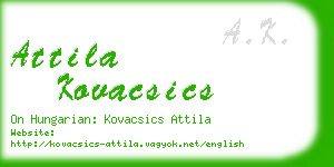 attila kovacsics business card